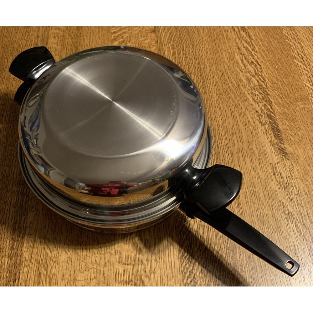 Lifetime Skillet 11"  T-304cc Stainless Fry Pan Dome & Reg Lid USA‎